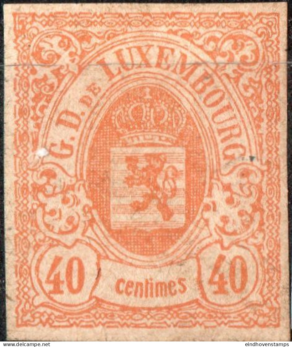 Luxemburg 1859 40 C Fake - 1859-1880 Wappen & Heraldik