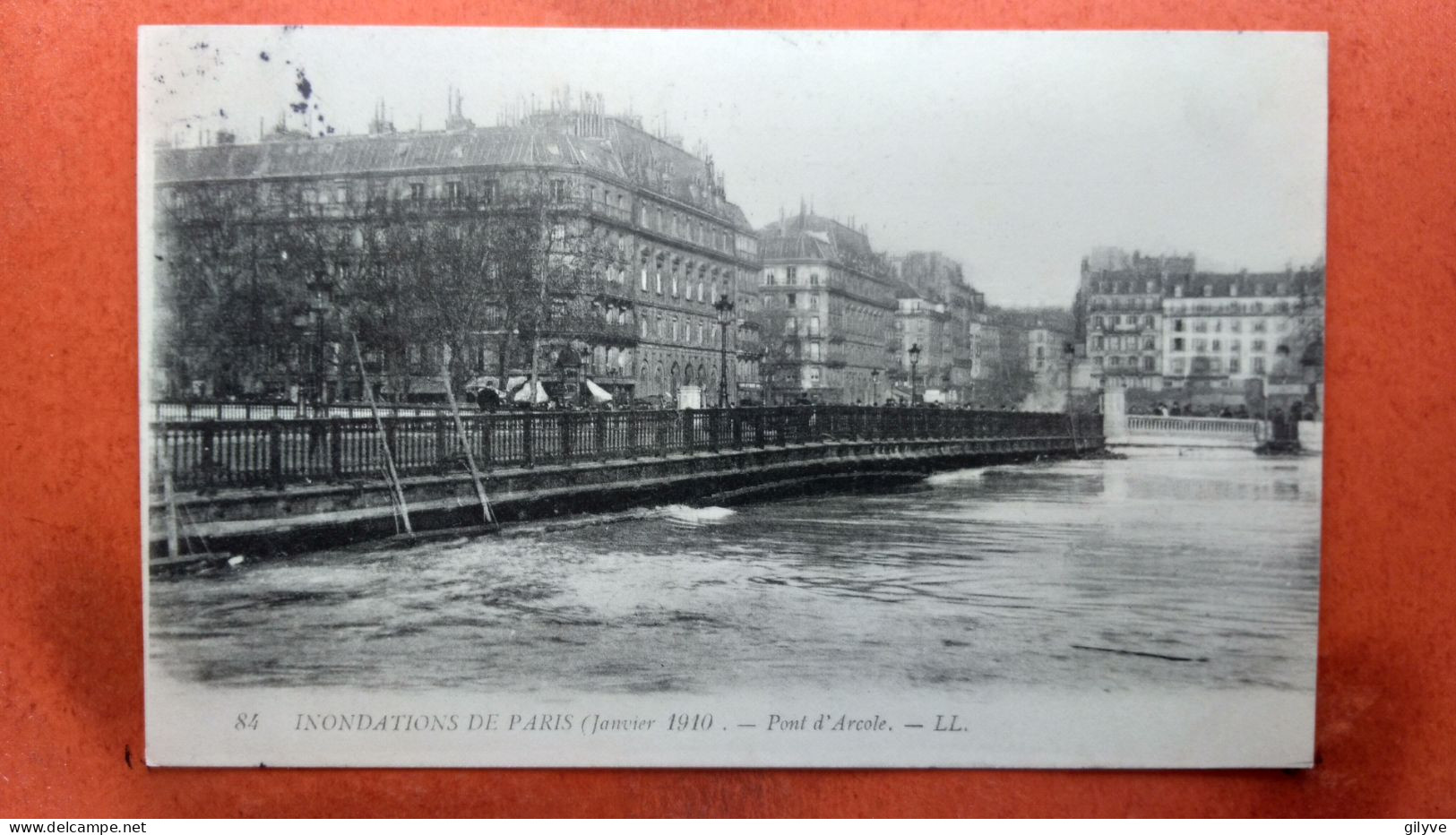 CPA (75) Inondations De Paris.1910. Pont D'Arcole. (7A.808) - Überschwemmung 1910