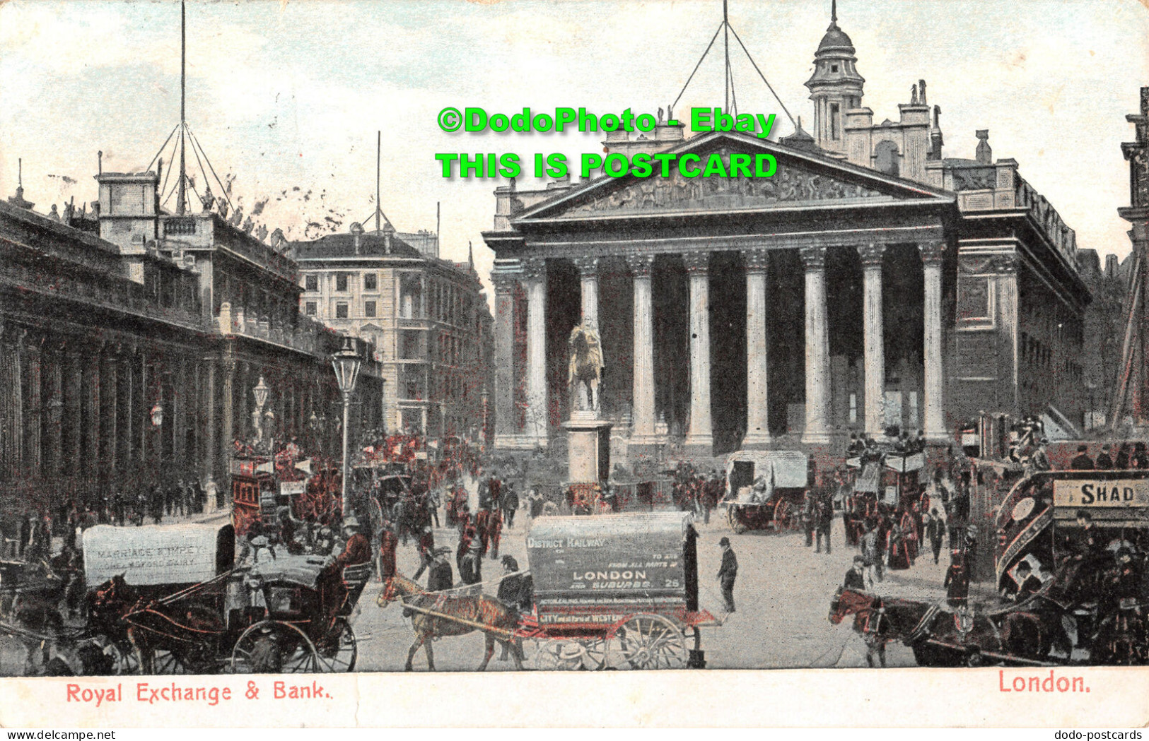 R359598 London. Royal Exchange And Bank. 1906 - Sonstige & Ohne Zuordnung