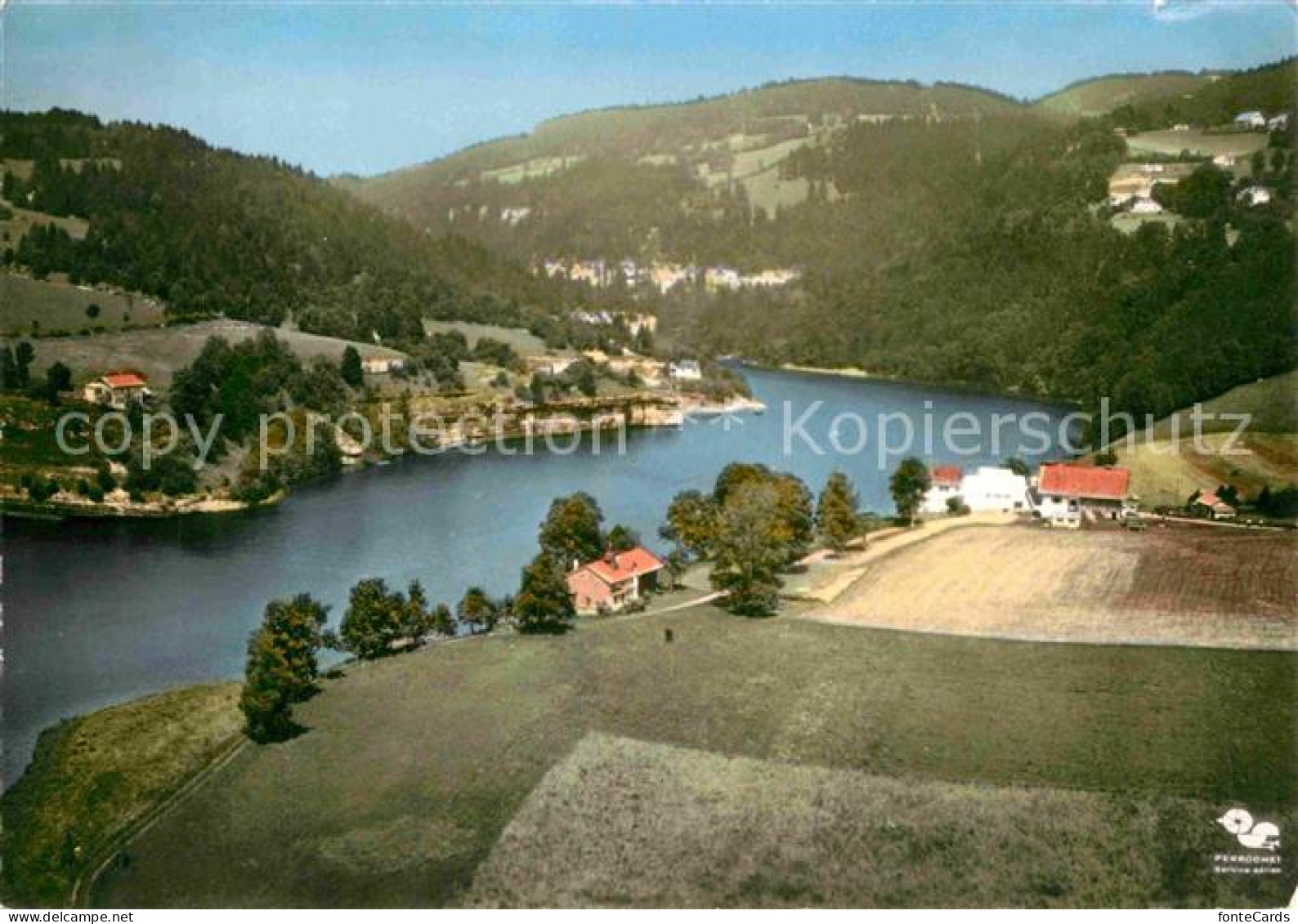 12842387 Les Brenets Lac Des Brenets Vue Aerienne Les Brenets - Sonstige & Ohne Zuordnung