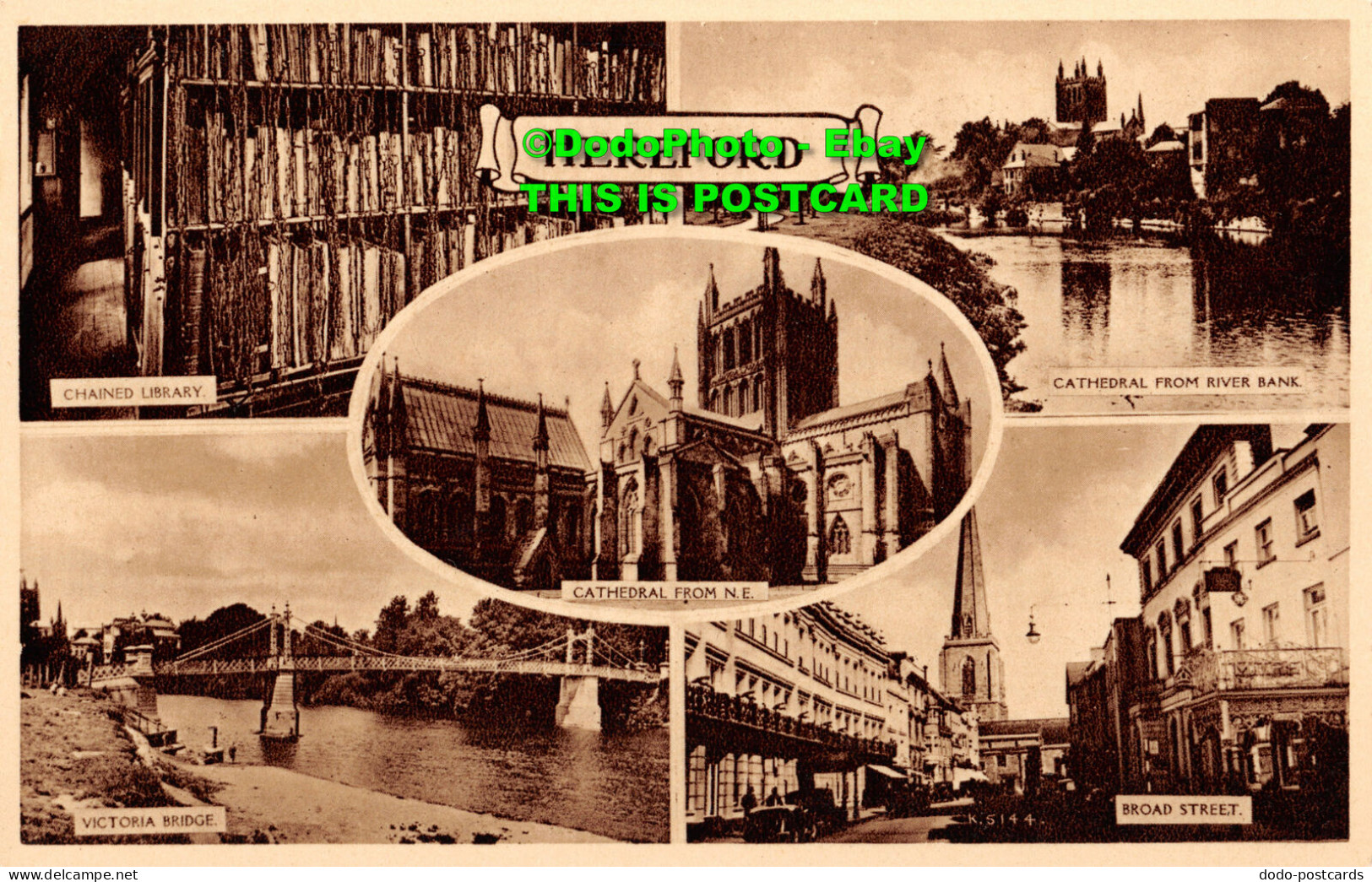 R359622 Hereford. Cathedral From N. E. Chained Library. Cathedral From River Ban - Monde