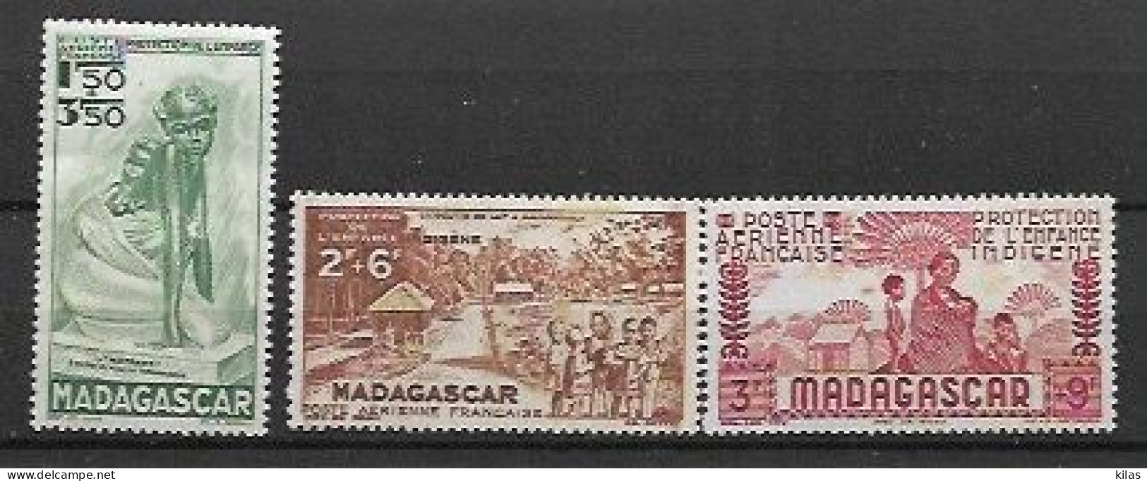 MADAGASCAR 1942 Protection De L'Enfance Indigène & Quinzaine Impériale (PEIQI) MNH - 1942 Protection De L'Enfance Indigène & Quinzaine Impériale (PEIQI)