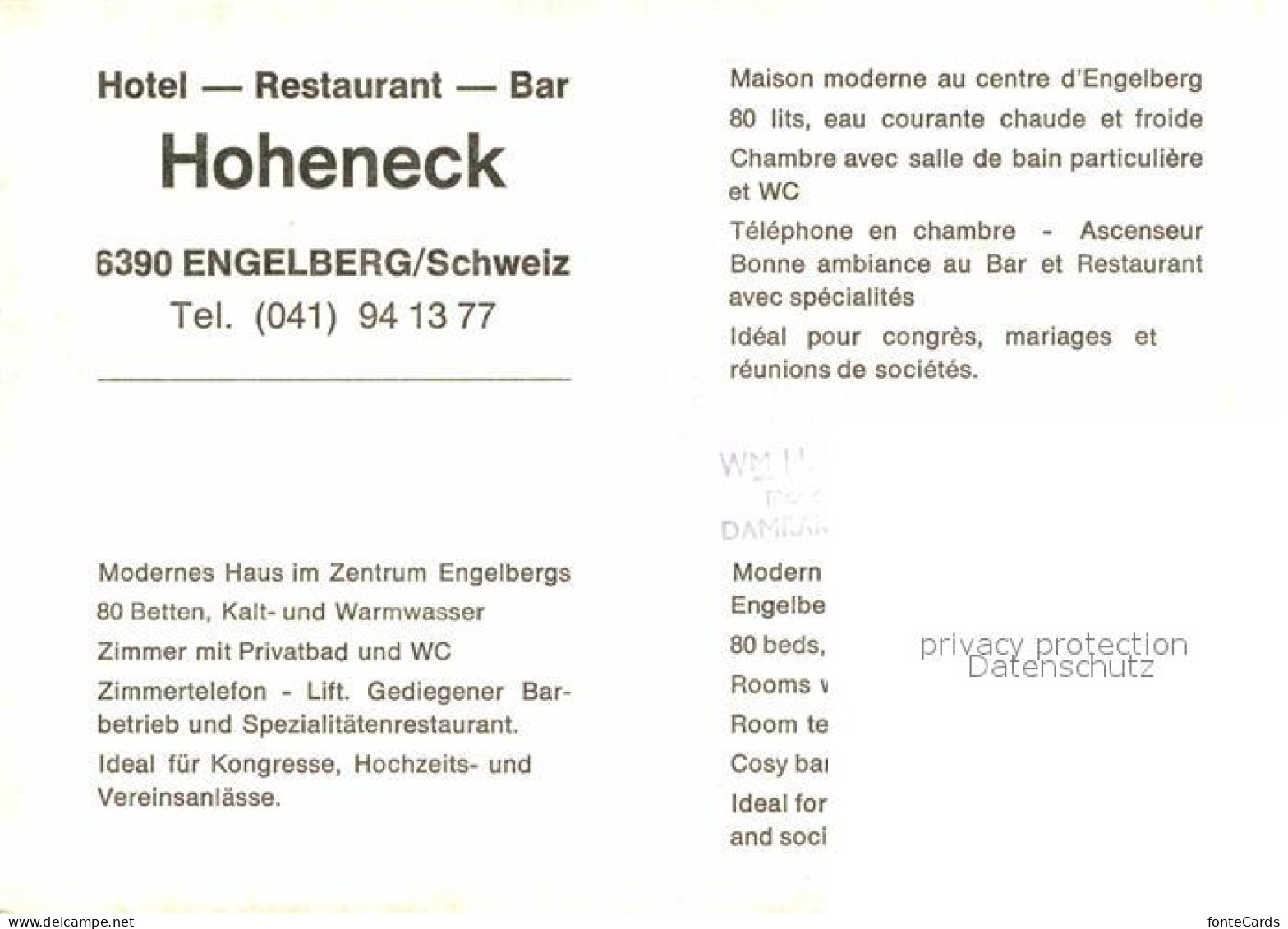 12837219 Engelberg OW Gesamtansicht Mit Alpenpanorama Hotel Restaurant Hoheneck  - Andere & Zonder Classificatie