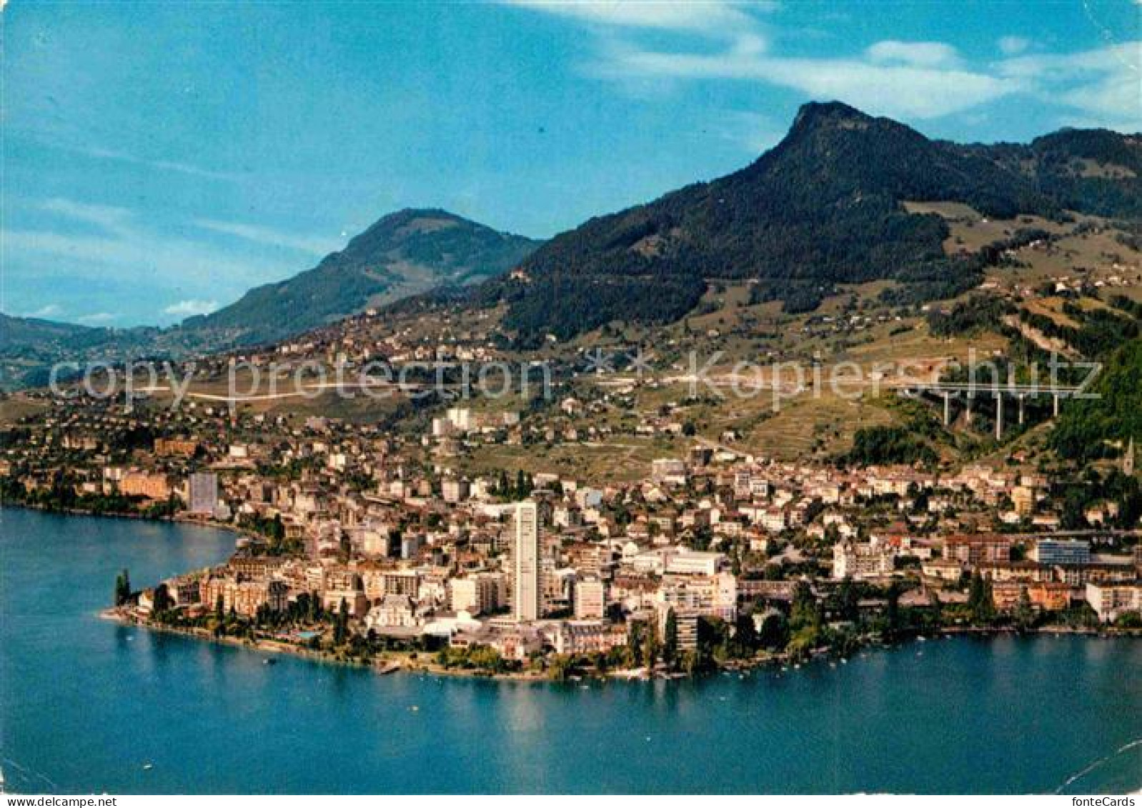 12825377 Montreux VD Fliegeraufnahme Montreux - Andere & Zonder Classificatie