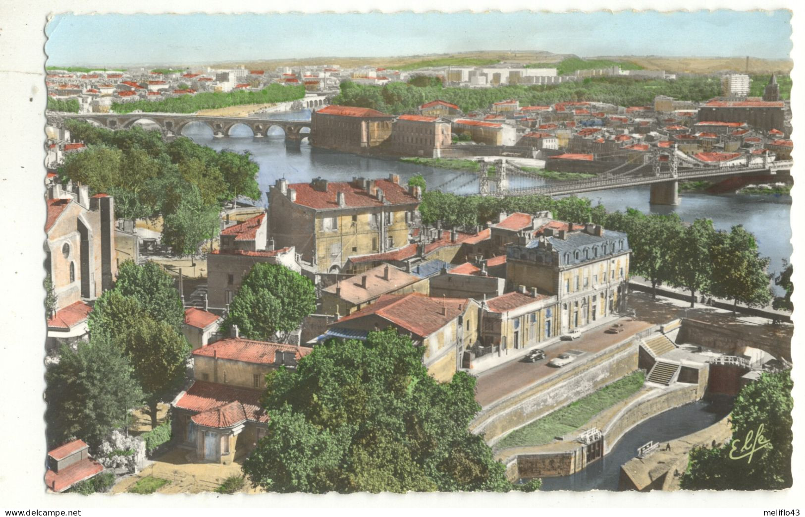 31/ CPSM - Toulouse - Vue Sur La Garonne, Pont St Pierre Et Pont Neuf - Toulouse