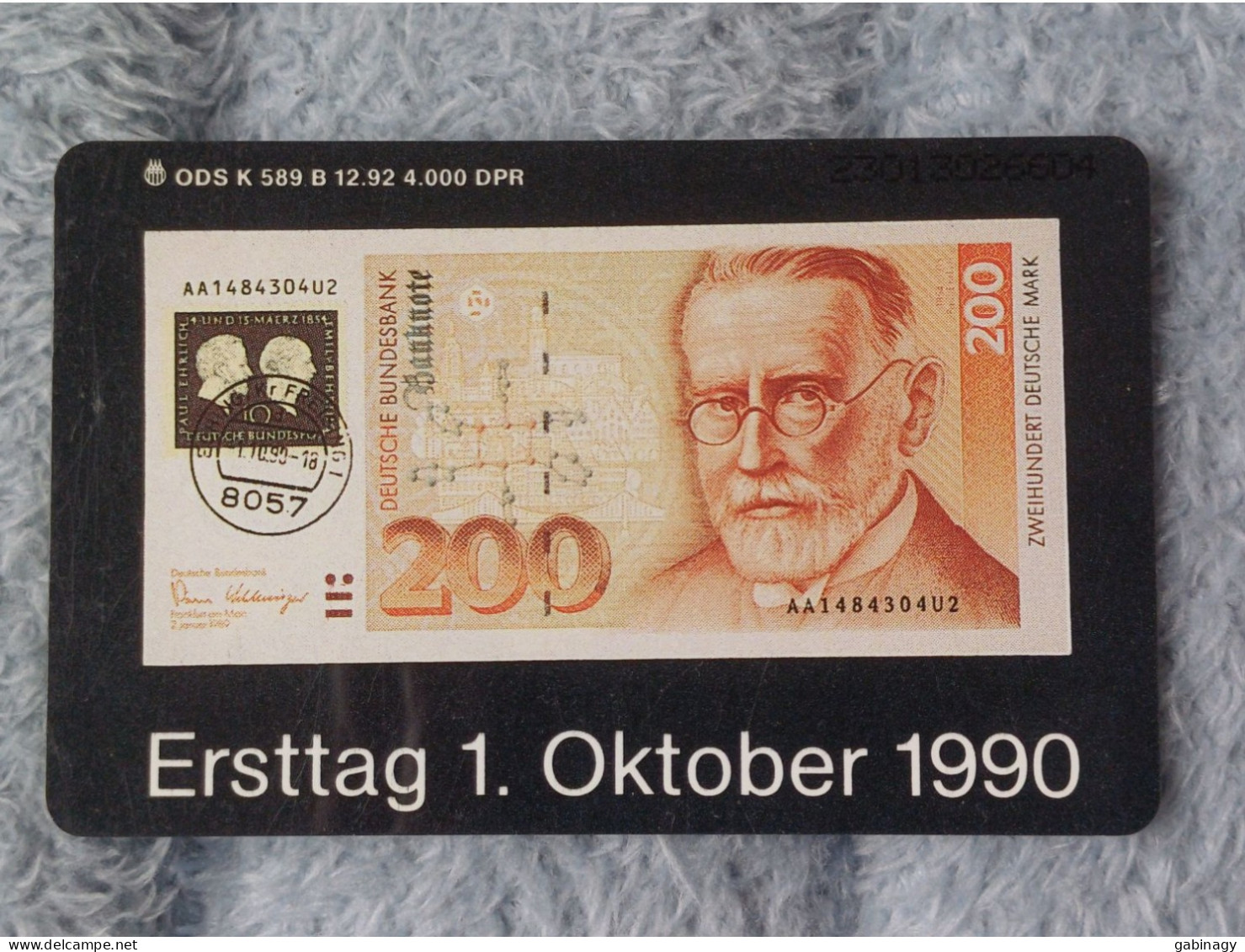 GERMANY-1210 - K 0589B - Die Besondere Note 5 – Neuer 200-DM-Schein - BANKNOTE - STAMP - 4.000ex. - K-Reeksen : Reeks Klanten