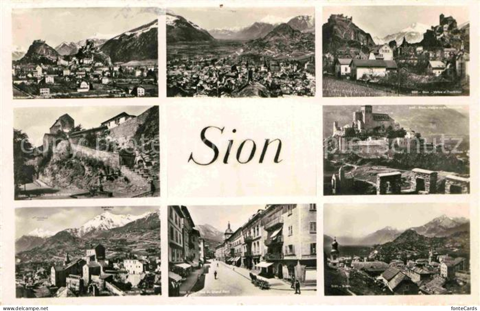 12822457 Sion VS Panorama Chateau De Valere Et Tourbillon Alpen Sion - Sonstige & Ohne Zuordnung