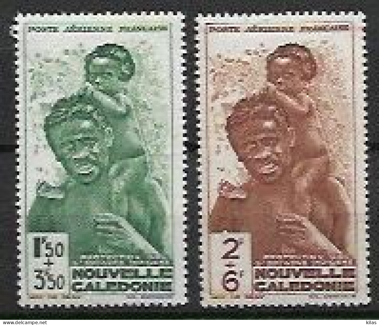 NOUVELLE CALEDONIE 1942 Protection De L'Enfance Indigène & Quinzaine Impériale (PEIQI) MNH - 1942 Protection De L'Enfance Indigène & Quinzaine Impériale (PEIQI)