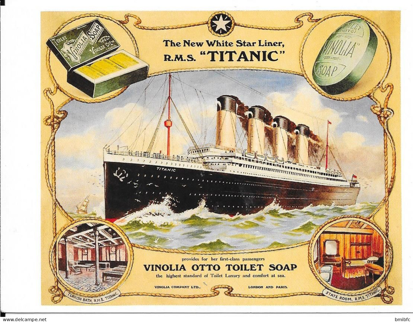 The New White Star Liner  R.M.S. " TITANIC " - Piroscafi