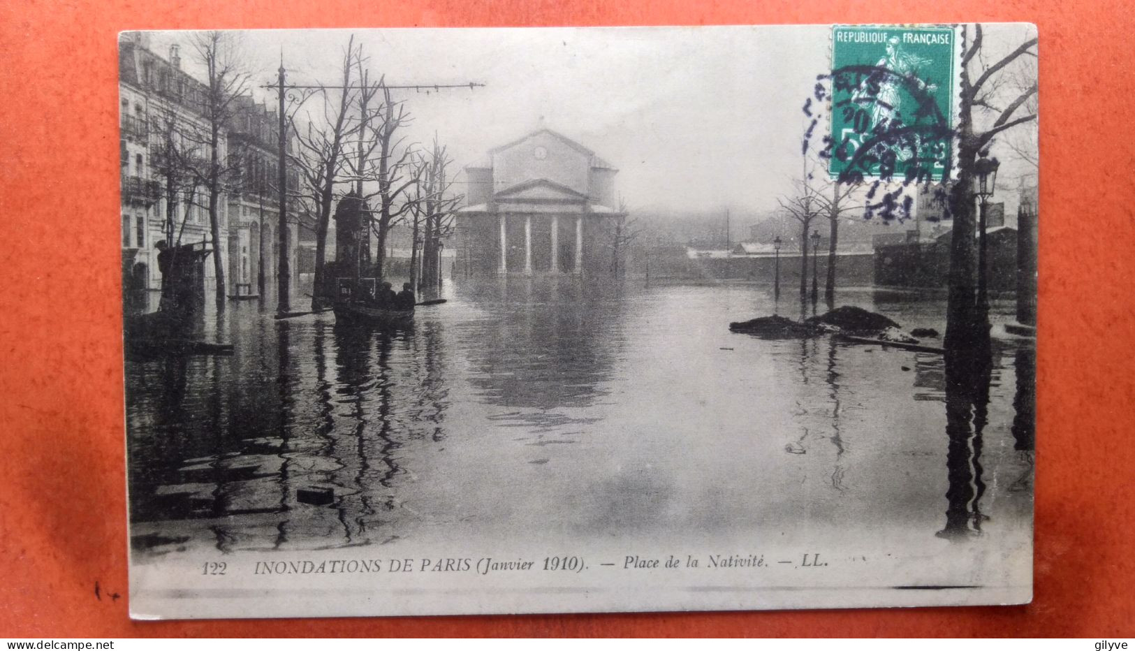 CPA (75) Inondations De Paris.1910. Place De La Nativité.. (7A.816) - Überschwemmung 1910
