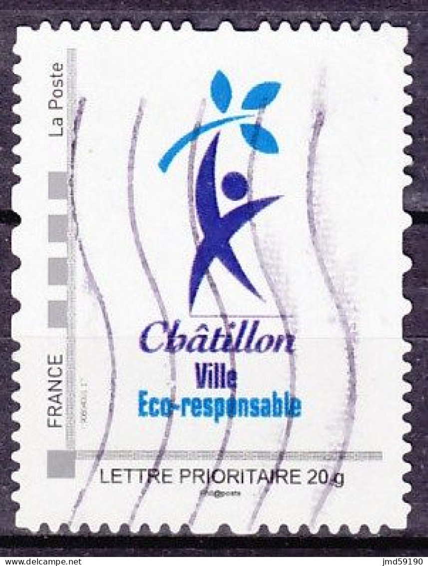 MonTimbraMoi Personnalisé Oblitéré "CHATILLON Ville Eco Responsable", Lettre 20gr - Autres & Non Classés