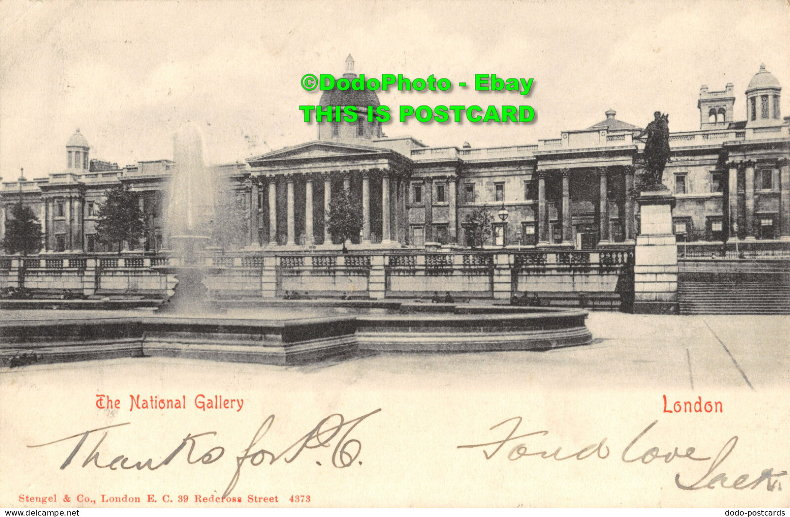 R359791 London. The National Gallery. Stengel. 1903 - Andere & Zonder Classificatie