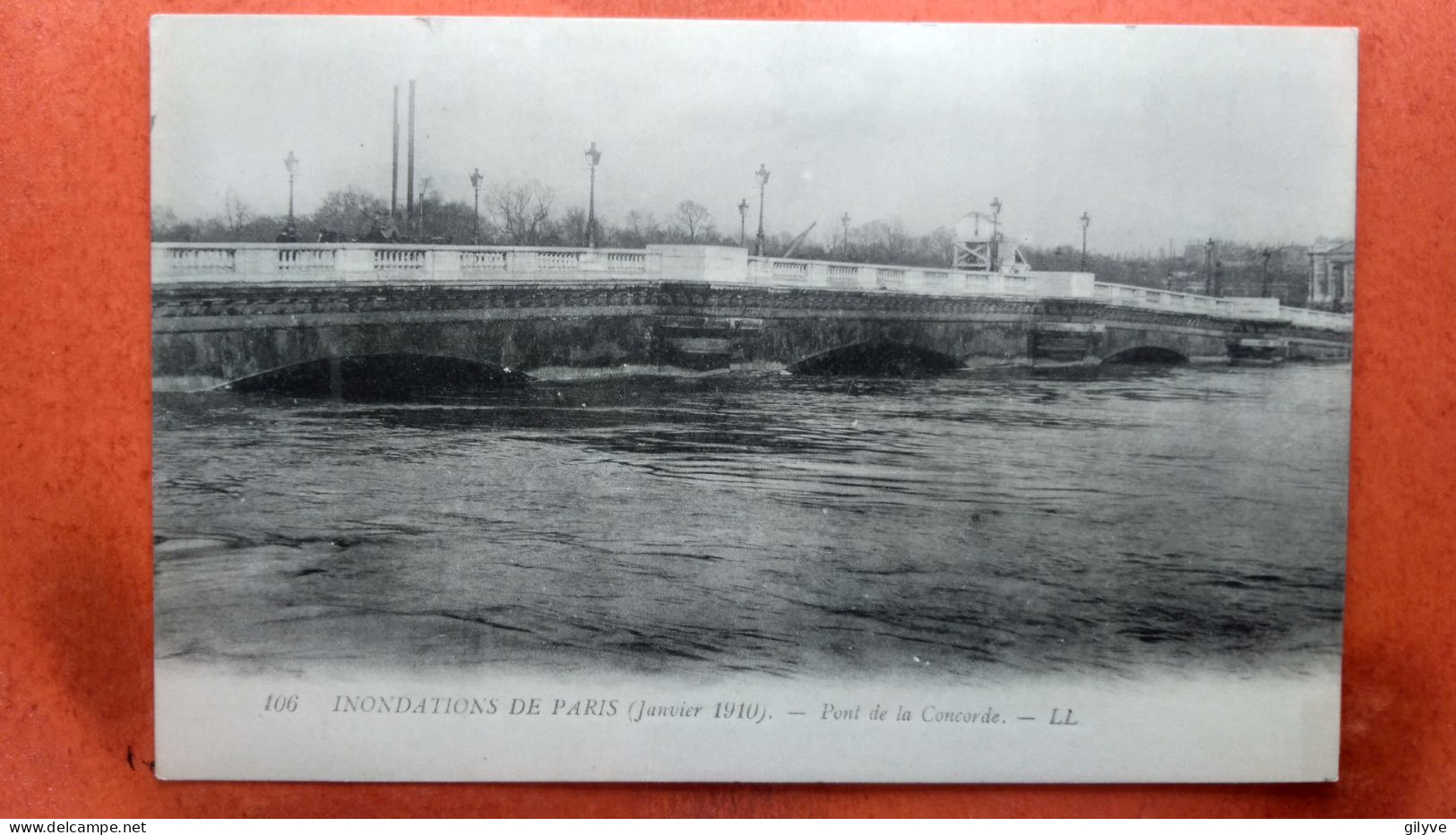 CPA (75) Inondations De Paris.1910. Pont De La Concorde. (7A.818) - Paris Flood, 1910