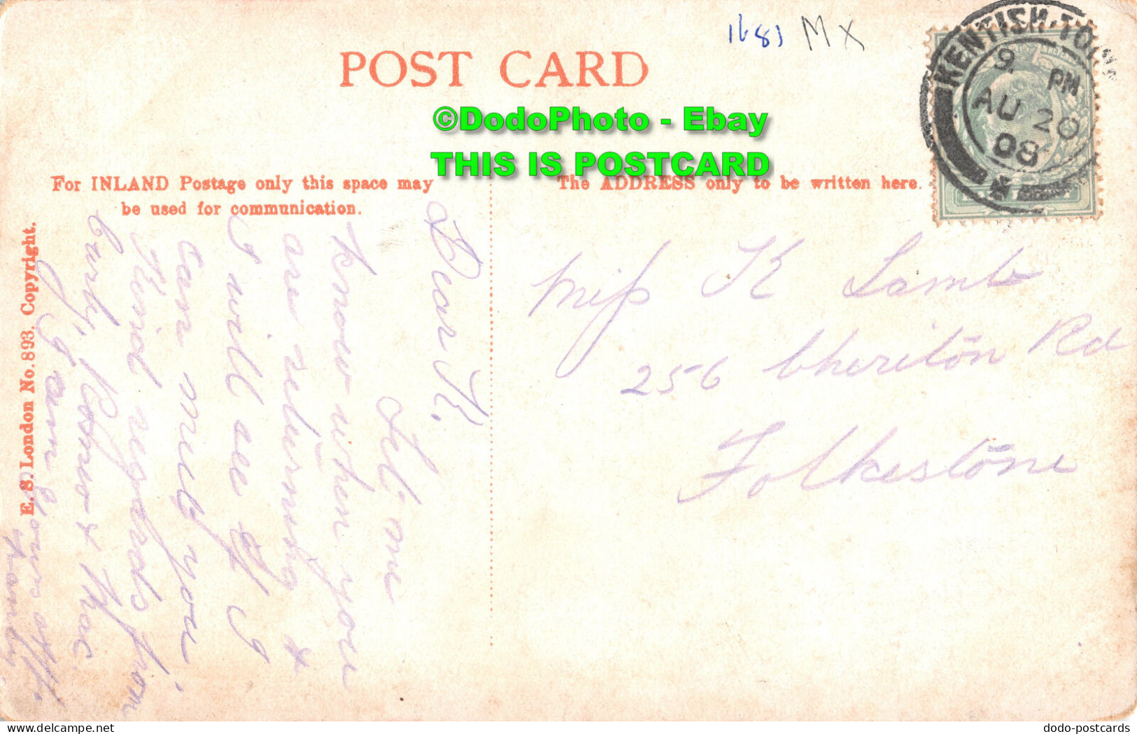 R359814 London. St. Paul Cathedral. E. S. No. 893. 1908 - Other & Unclassified