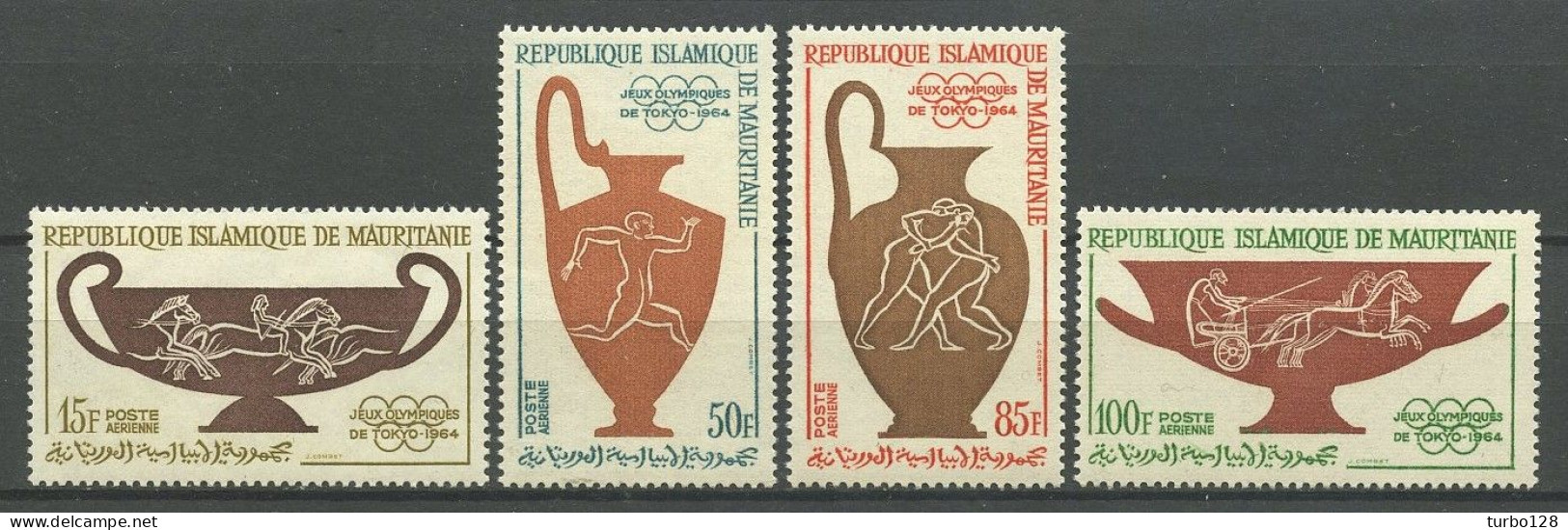 MAURITANIE 1964 PA N° 40/43 ** Neufs MNH Superbes C 8.50 € Jeux Olympiques De Tokyo Games Chevaux - Mauritania (1960-...)