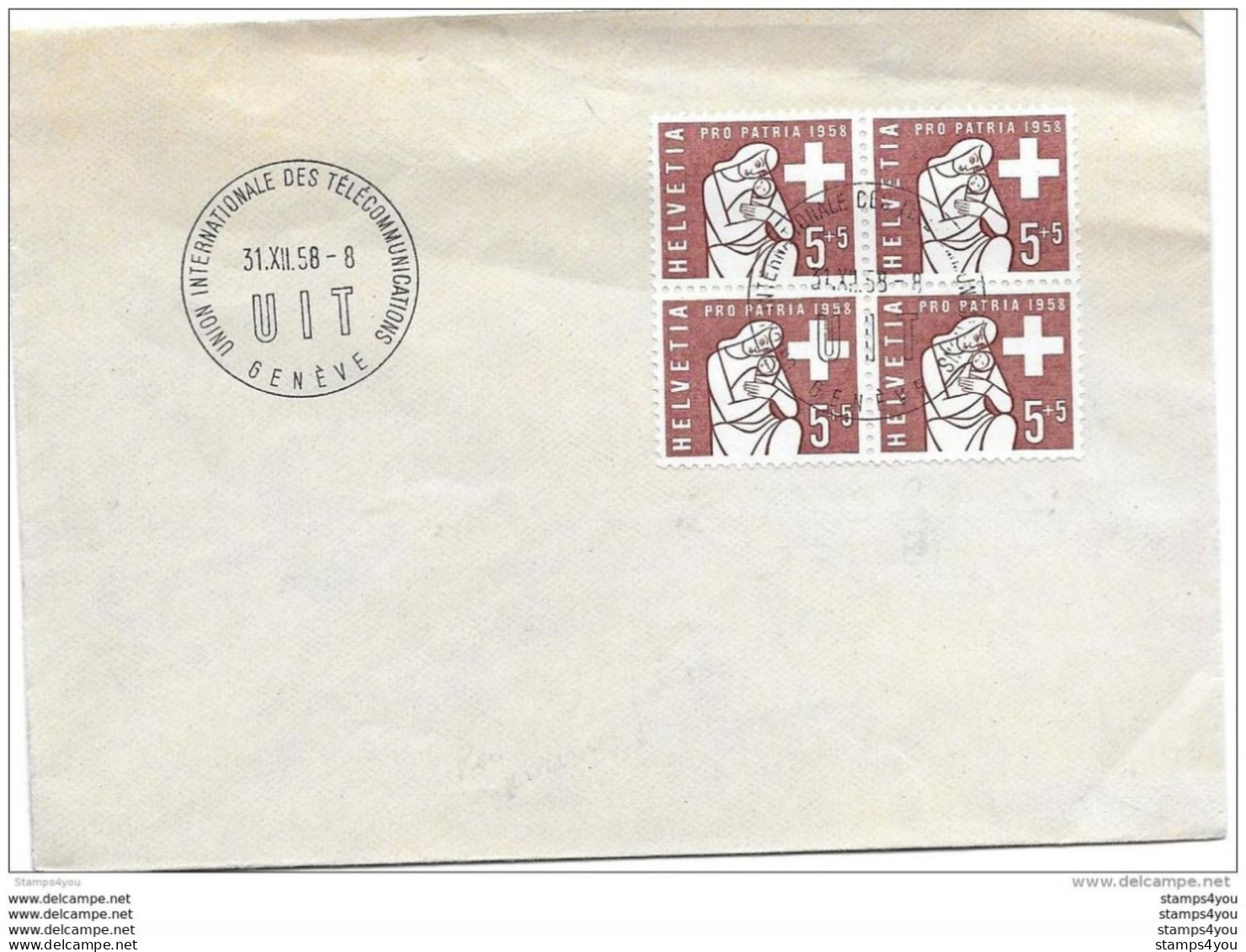 125 - 36 - Enveloppe Avec Oblit Spéciale "UIT Genève 1958" - Postmark Collection