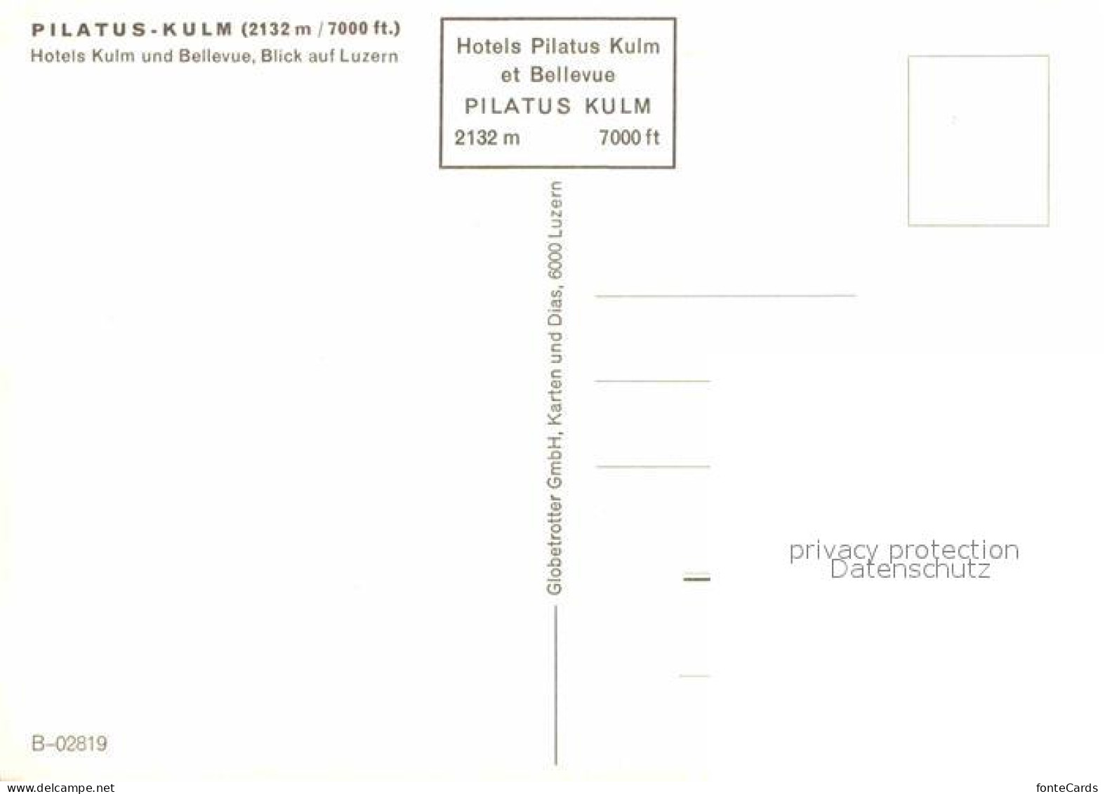 12811359 Pilatus Kulm Hotels Kulm Bellevue Luzern  Pilatus  - Sonstige & Ohne Zuordnung