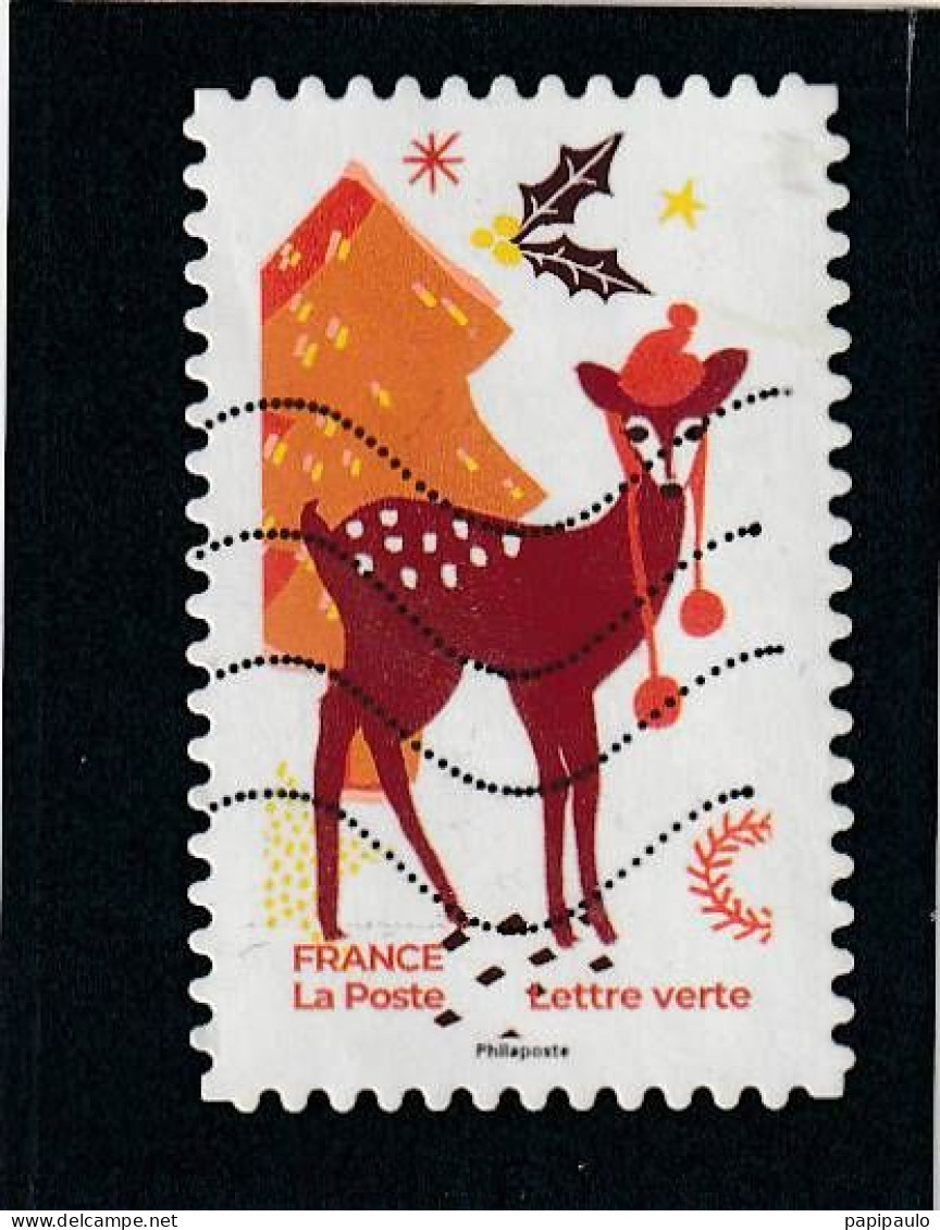 FRANCE 2021 Y&T 2064  Lettre Verte Noël - Used Stamps