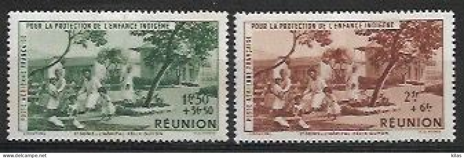 REUNION 1942 Protection De L'Enfance Indigène & Quinzaine Impériale (PEIQI) MNH - 1942 Protection De L'Enfance Indigène & Quinzaine Impériale (PEIQI)