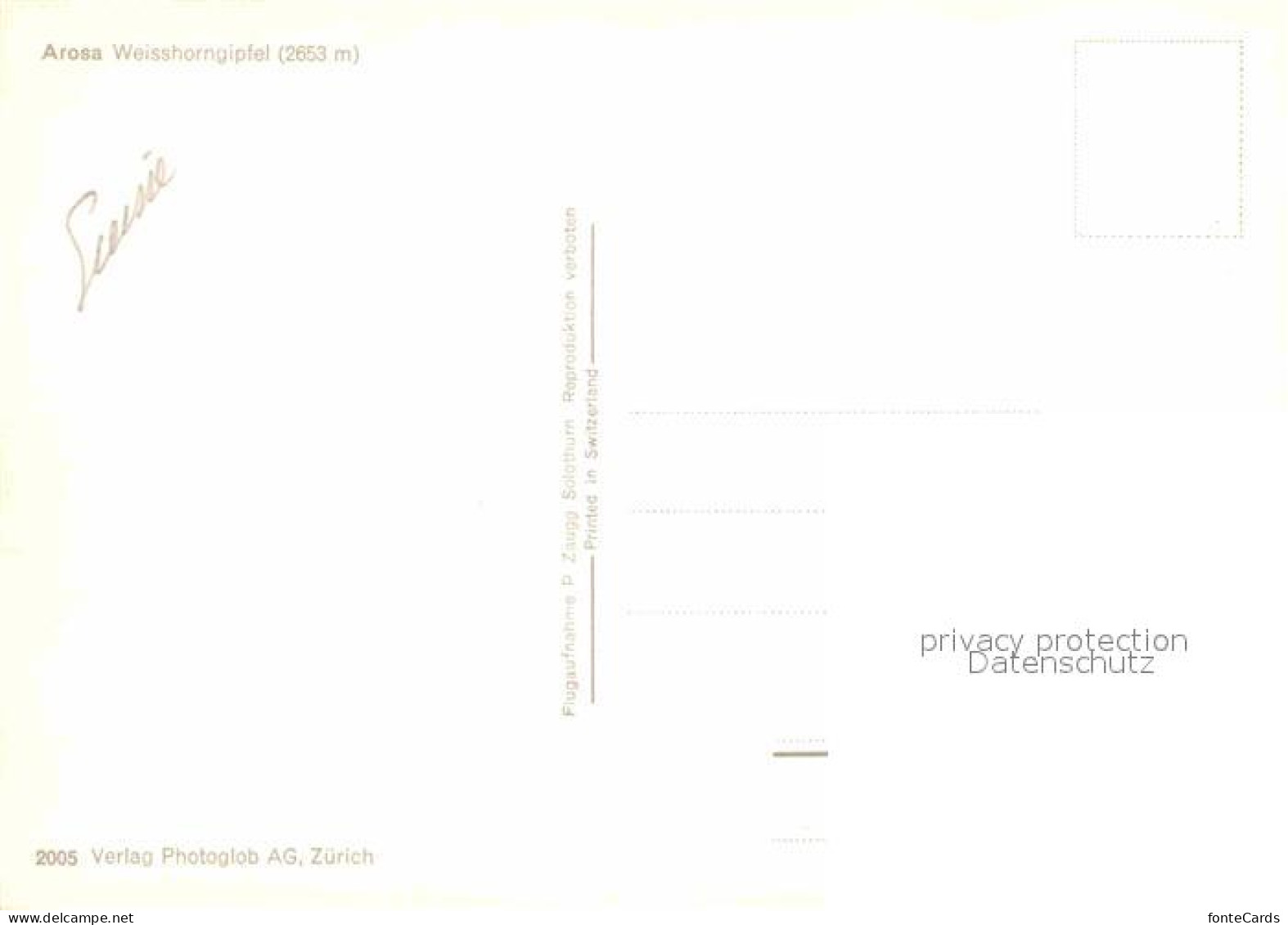 12810689 Arosa GR Weisshorngipfel Fliegeraufnahme Arosa - Sonstige & Ohne Zuordnung