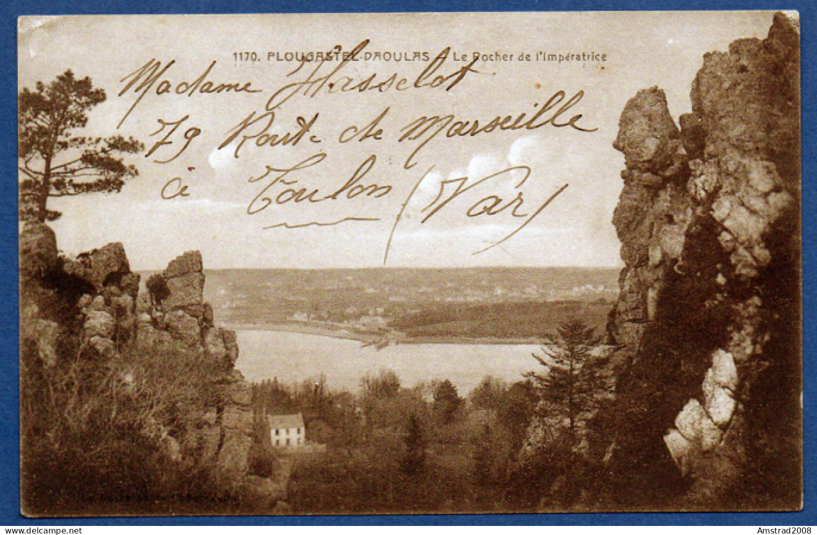 1921 - PLOUGASTEL DAOULAS - LE ROCHER DE L'IMPERATRICE - FRANCE - Plougastel-Daoulas