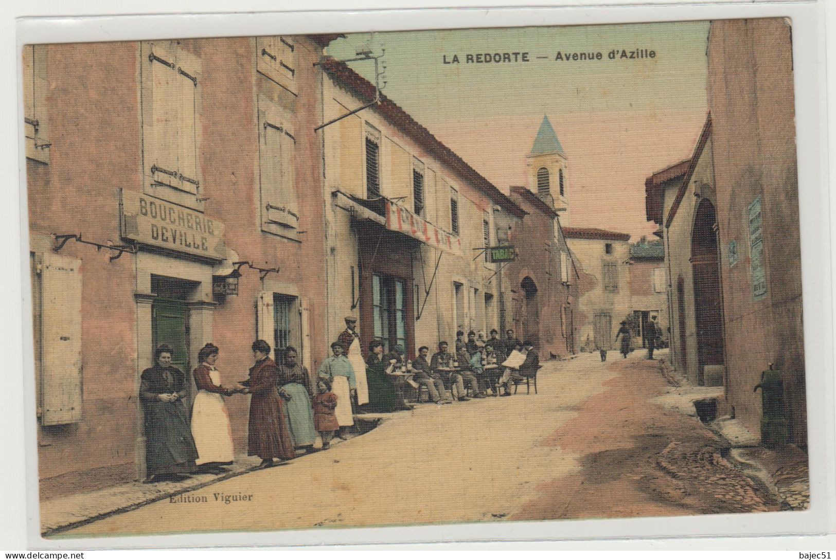 La Redorte " Avenue D'Azille " Toilée Rare - Autres & Non Classés