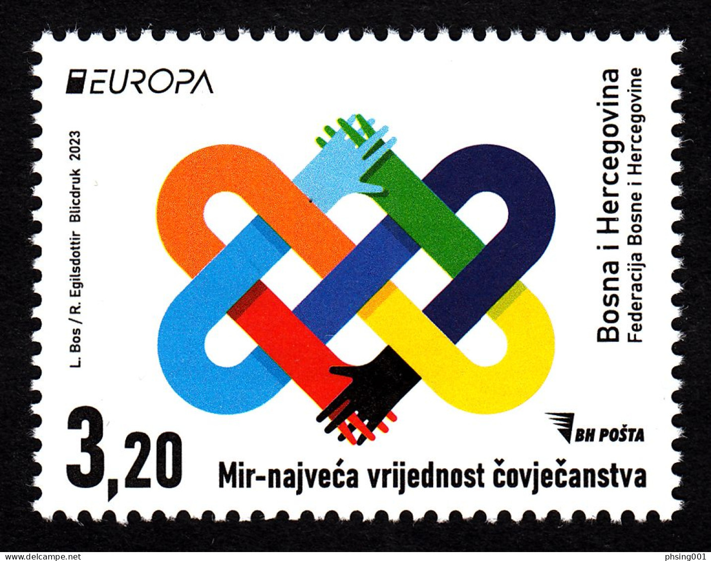 Bosnia And Herzegovina 2023 Europa CEPT PEACE The Highest Value Of Humanity Joint Issue MNH - 2023