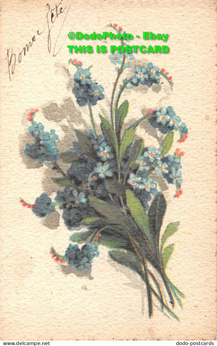R359919 Bonne Fete. Blue Flowers. T. A. M. Seria Artistica Acquarello. N. 1921 - Monde