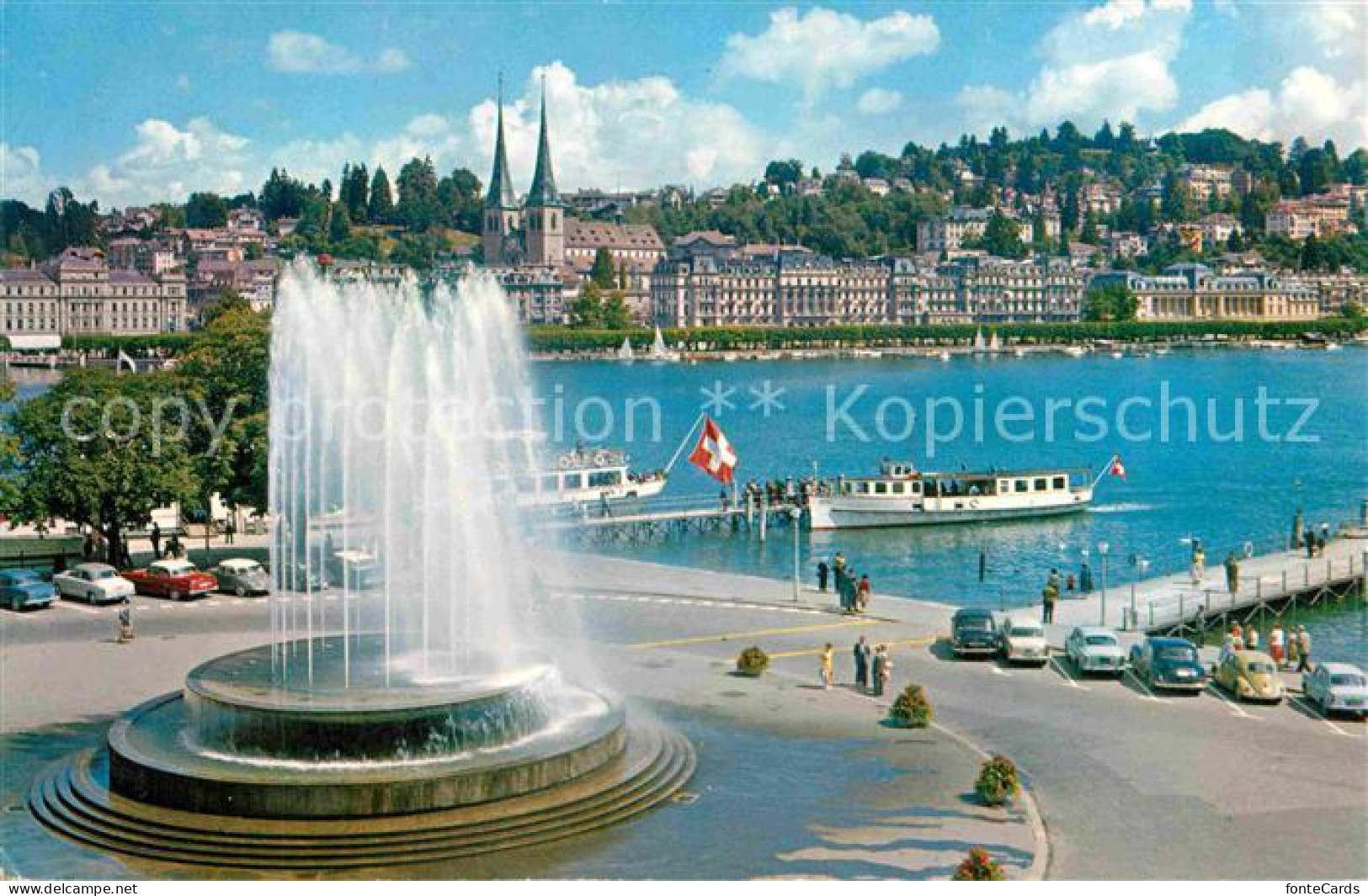 12801867 Luzern LU Wagenbachbrunnen Fontaene Bootsanleger Vierwaldstaettersee Lu - Sonstige & Ohne Zuordnung