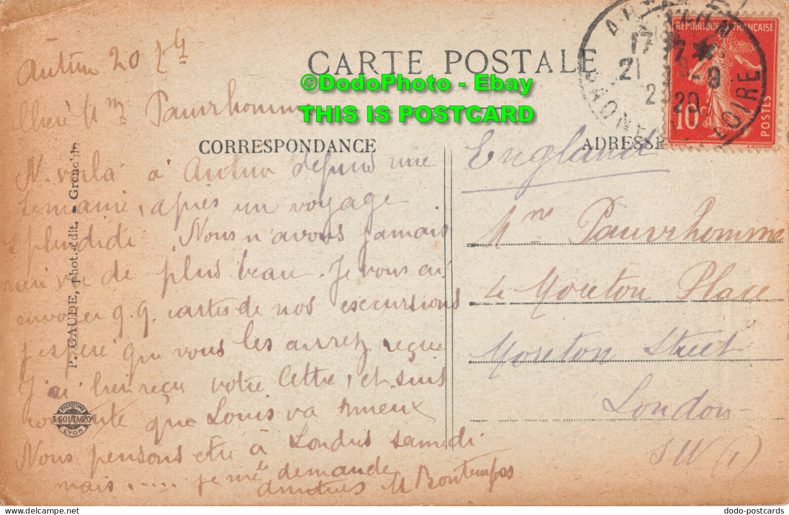 R359935 Environs De Grenoble. Sassenage. Cascade Des Prises. P. Gaude. 1929 - World