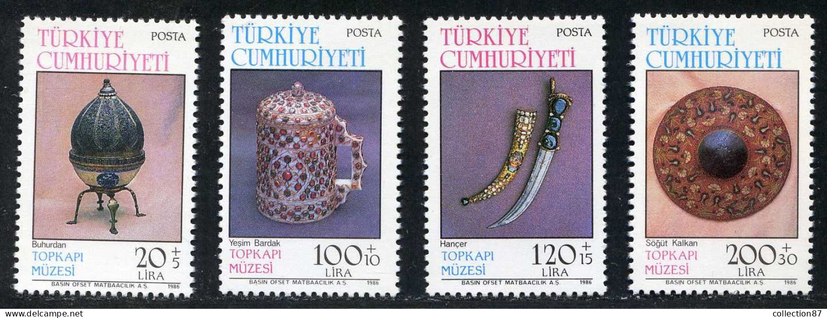 REF093 > TURQUIE < Yv N° 2498 à 2501 * *  -  MNH * * -- Turkey -- Poignard Bouclier Verre Encensoir - Ungebraucht