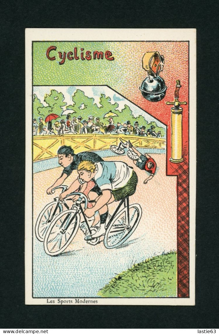 CHROMO   IMAGE  Les  Sports  Modernes   Courbe-Rouzet  Parfait état Jamais Collé  11x7 Cm  Cyclisme Vélodrome Vélo - Other & Unclassified