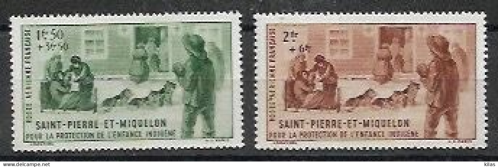 ST PIERRE ET MIQUELON 1942 Protection De L'Enfance Indigène & Quinzaine Impériale (PEIQI) MNH - 1942 Protection De L'Enfance Indigène & Quinzaine Impériale (PEIQI)