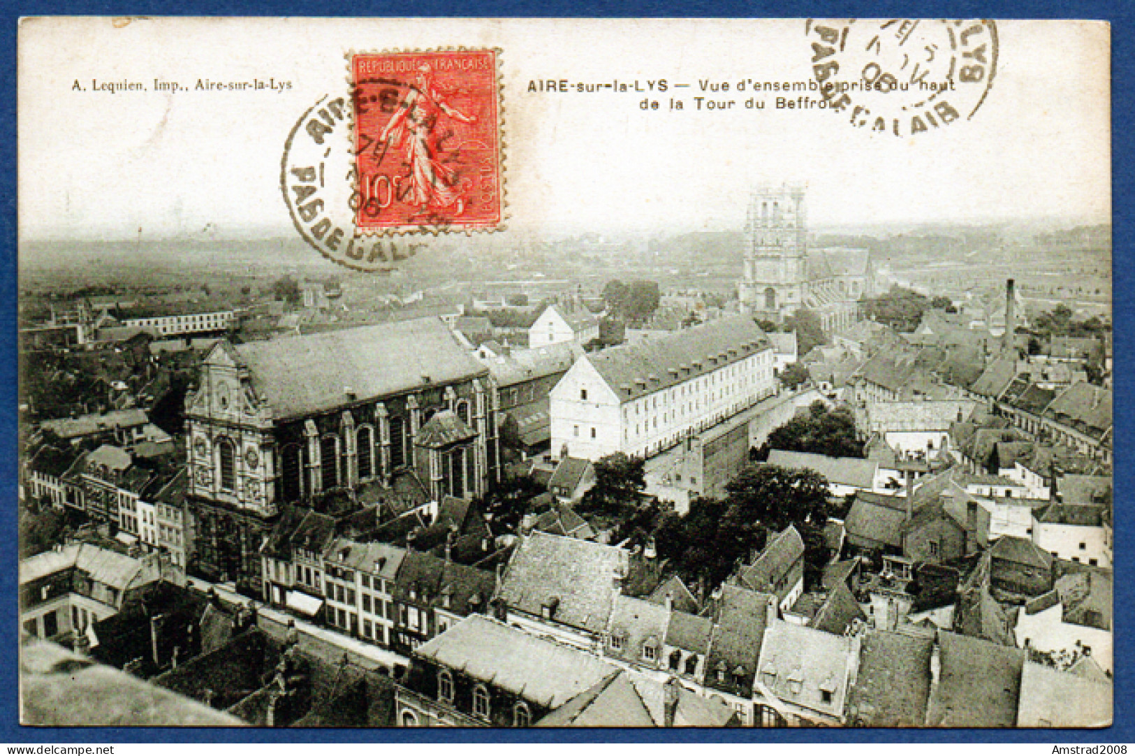 1906 - AIRE-SUR-LA-LYS - VUE D'ENSEMBLE PRISE DU HAUT DE LA TOUR DU BEFFROI - FRANCE - Aire Sur La Lys