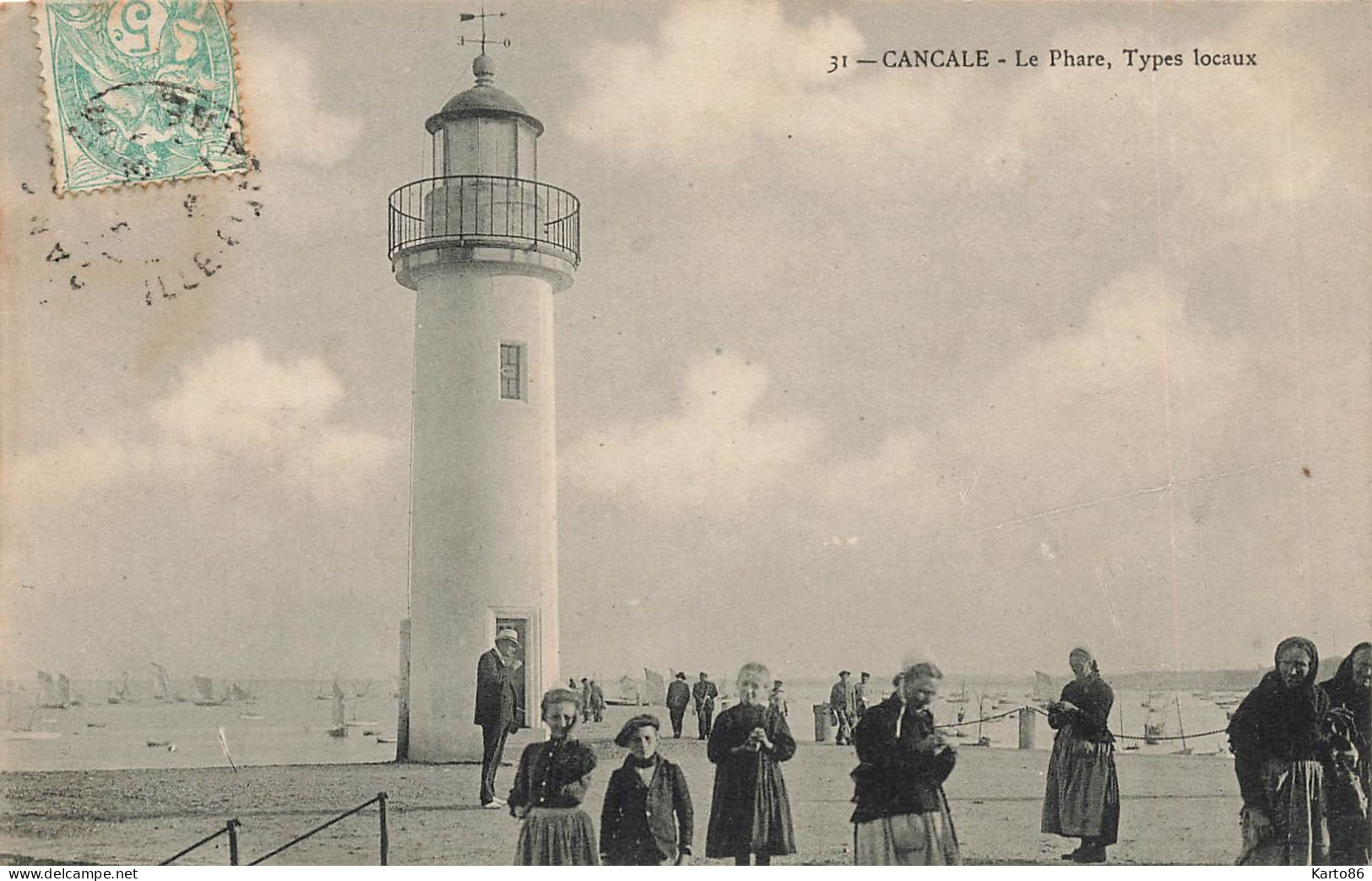 Cancale * Le Phare Et Types Locaux * Lighthouse Enfants * Villageois - Cancale