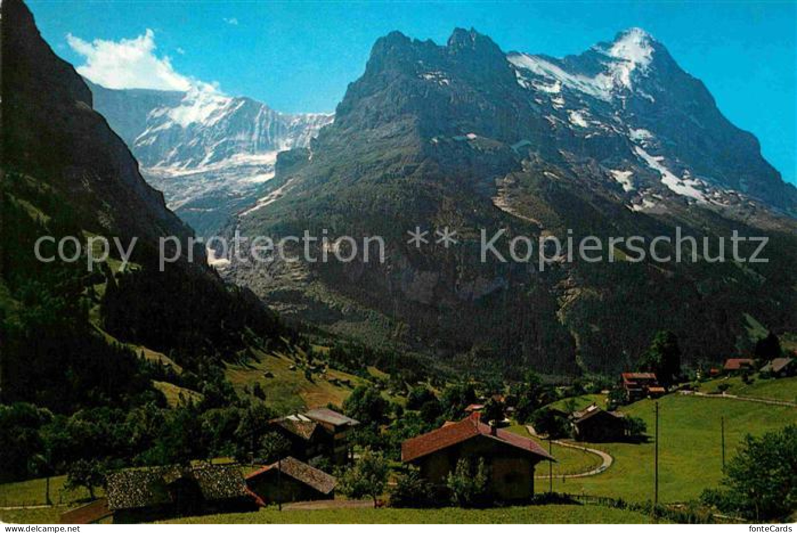 12790517 Grindelwald Mit Fiescherwand Und Eiger Grindelwald - Autres & Non Classés