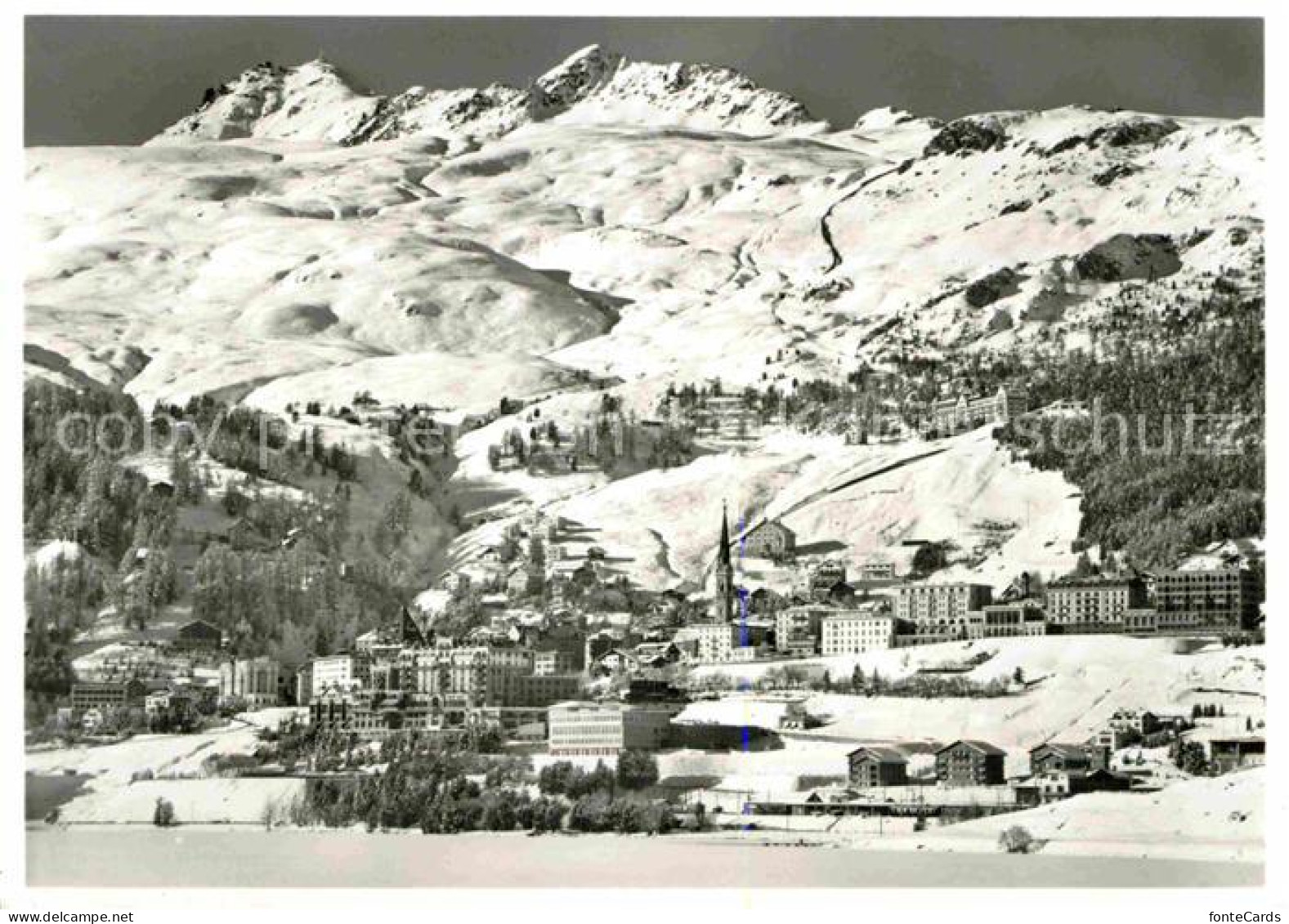 12790509 St Moritz GR Fliegeraufnahme Mit Corviglia Und Piz Nair St. Moritz - Sonstige & Ohne Zuordnung