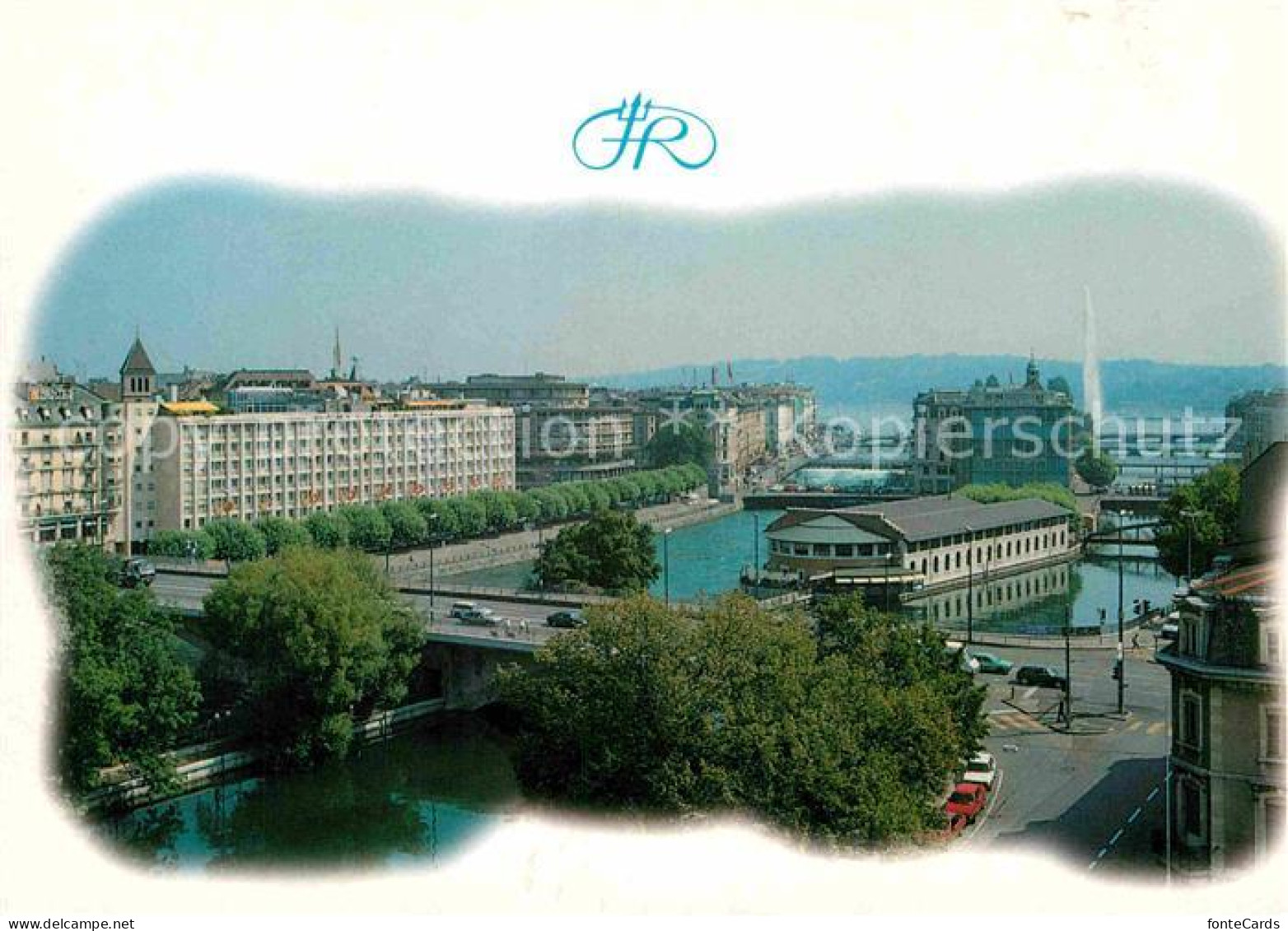 12789909 Geneve GE Fliegeraufnahme Hotel Du Rhone Geneve - Andere & Zonder Classificatie