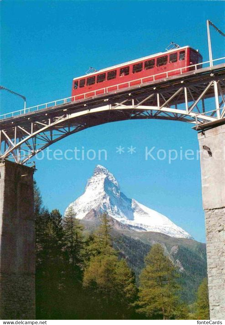 12788529 Gornergratbahn Findelnbachbruecke Zermatt Gornergratbahn - Autres & Non Classés