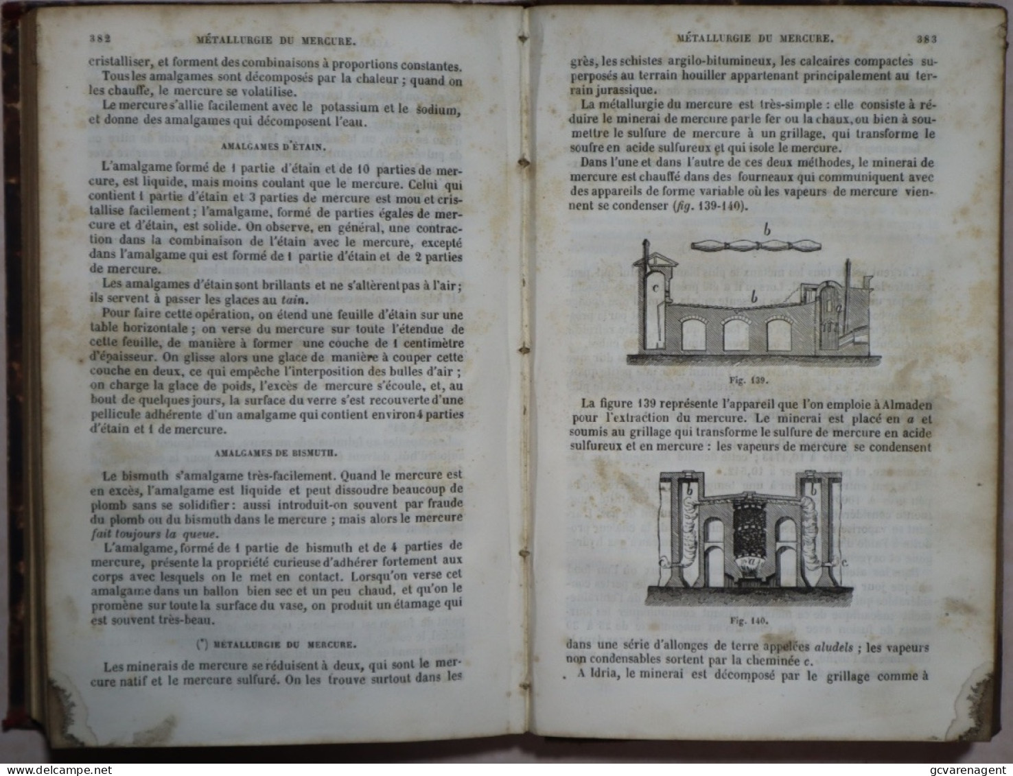 ABREGE DE CHIMIE 1859 PARTIE II. METAUX ET METALLURGIE = REDELIJKE STAAT = 464 PAGES  180 X 120 MM  ZIE AFBEELDINGEN