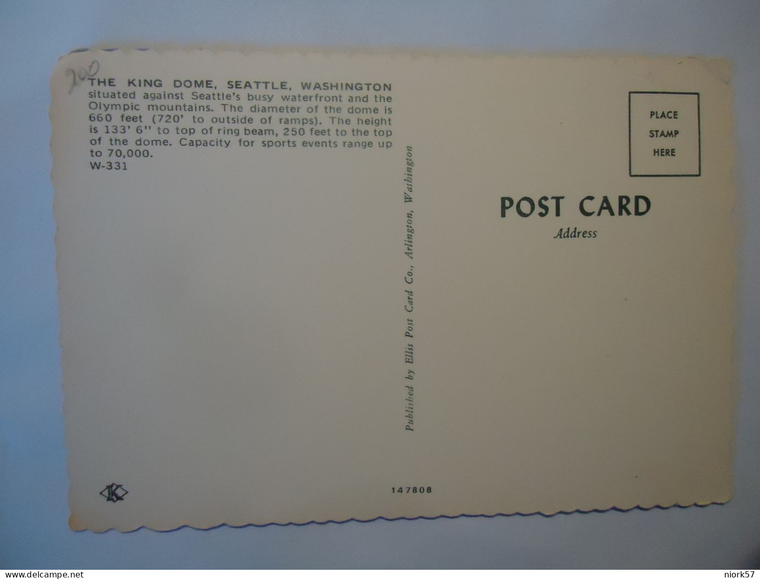UNITED STATES    POSTCARDS  WHASHINGTON  THE KING DOME SEATTLE - Andere & Zonder Classificatie