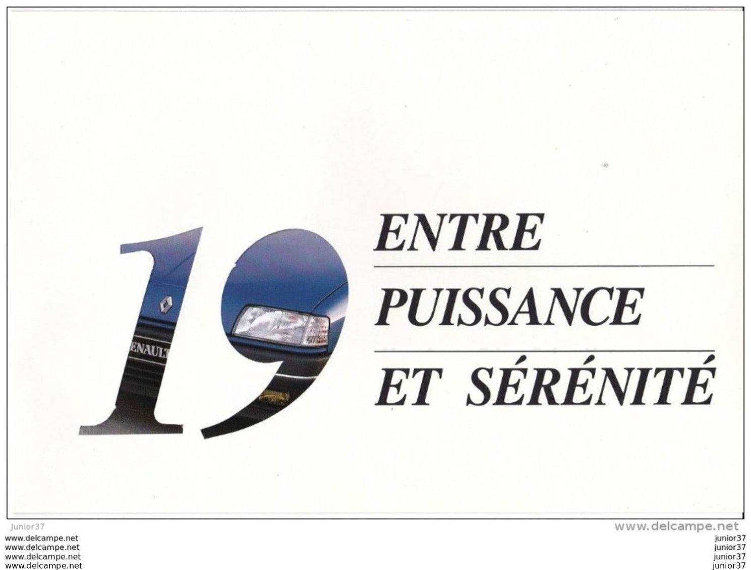 Dépliant  Renault 19 - Advertising