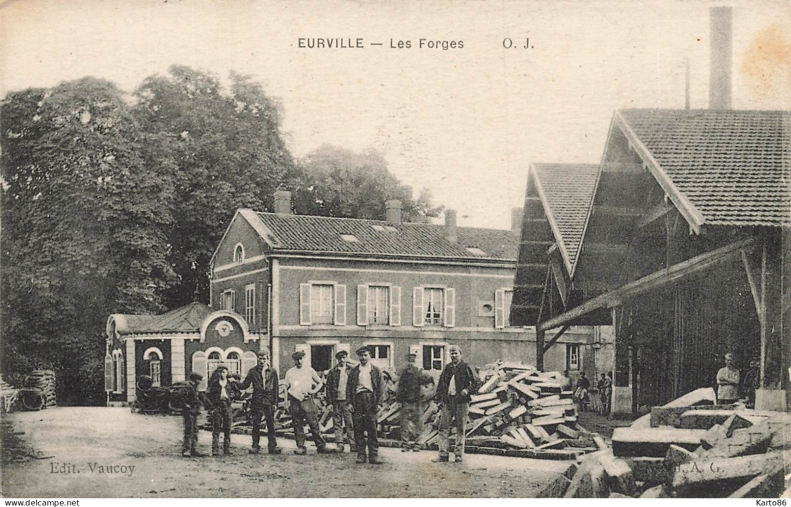 Eurville * Vue Sur Les Forges * Usine * Ouvriers Scierie Bois - Other & Unclassified