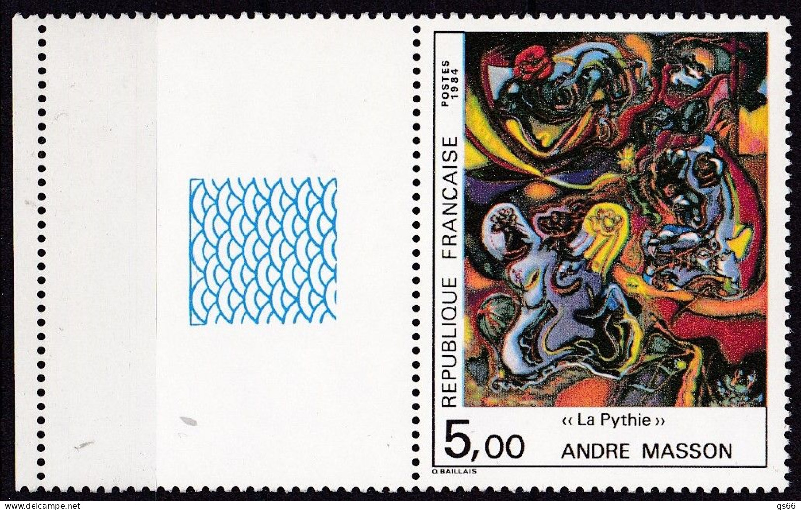 Frankreich, 1984, Mi.Nr. 2469, MNH **,  Zeitgenössische Kunst. - Unused Stamps