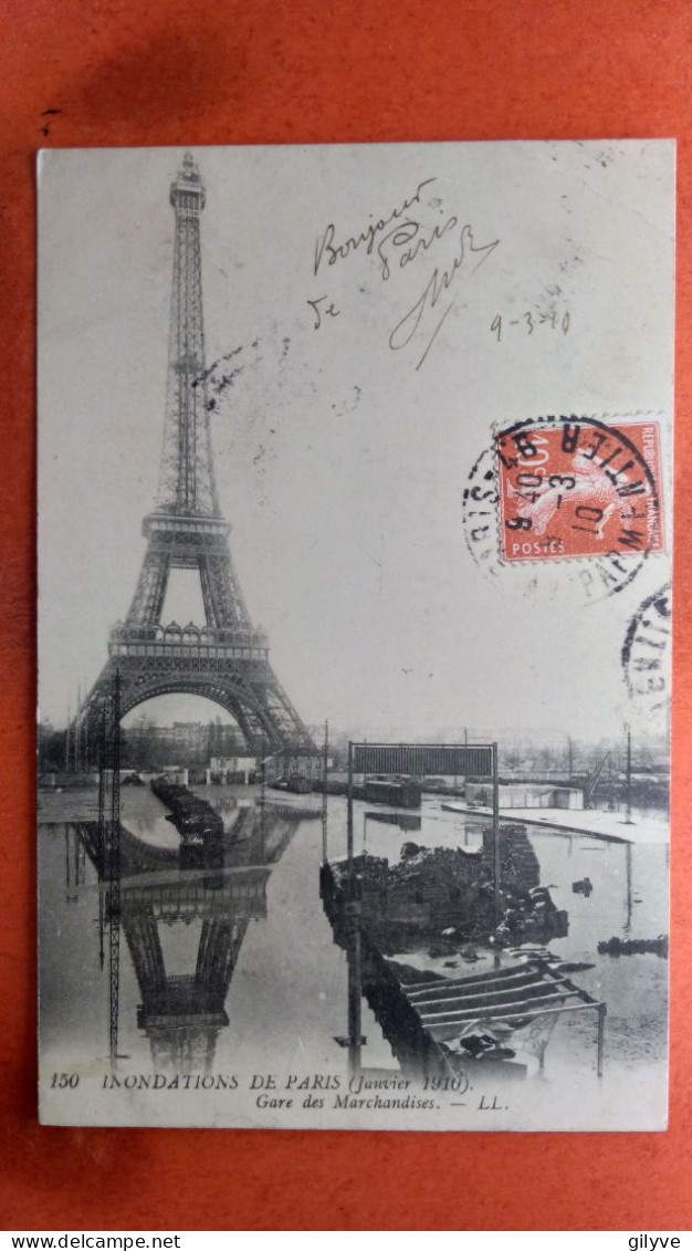 CPA (75) Inondations De Paris.1910. Gare Des Marchandises. (7A.820) - Inondations De 1910