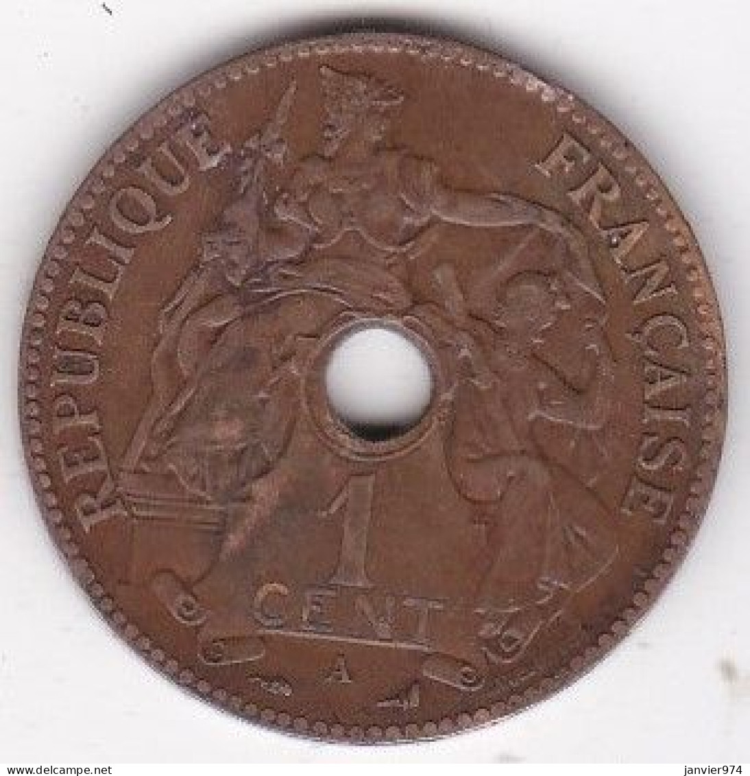 Indochine Française. 1 Cent 1899 A Paris. Bronze. Lec# 54, - Indocina Francese