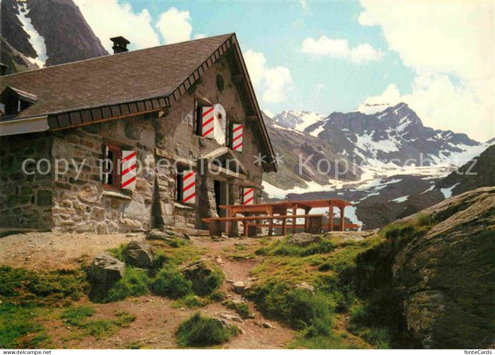 12786039 Bagnes Cabane Montfort Du Cas Et Le Mont Fort Berghaus Walliser Alpen B - Other & Unclassified