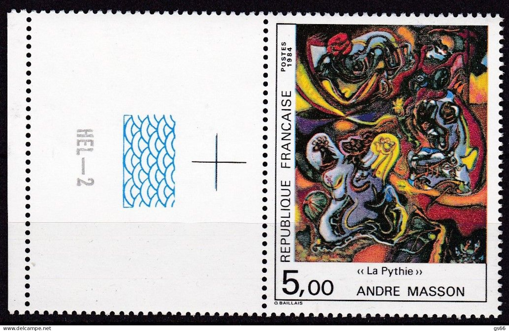 Frankreich, 1984, Mi.Nr. 2469, MNH **,  Zeitgenössische Kunst. - Nuovi