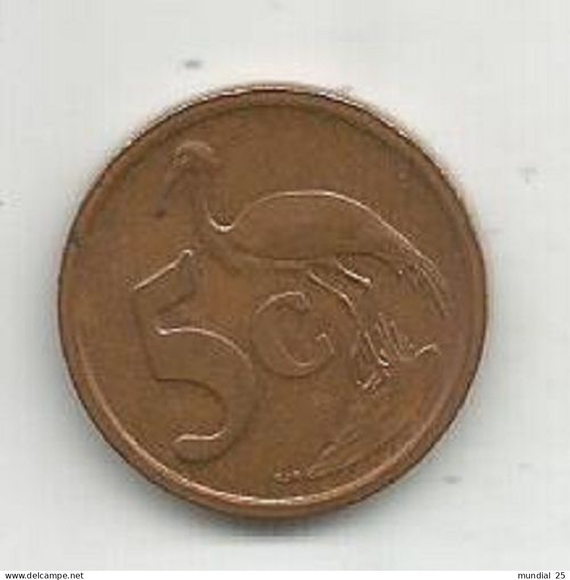 SOUTH AFRICA 5 CENTS 2004 - Zuid-Afrika