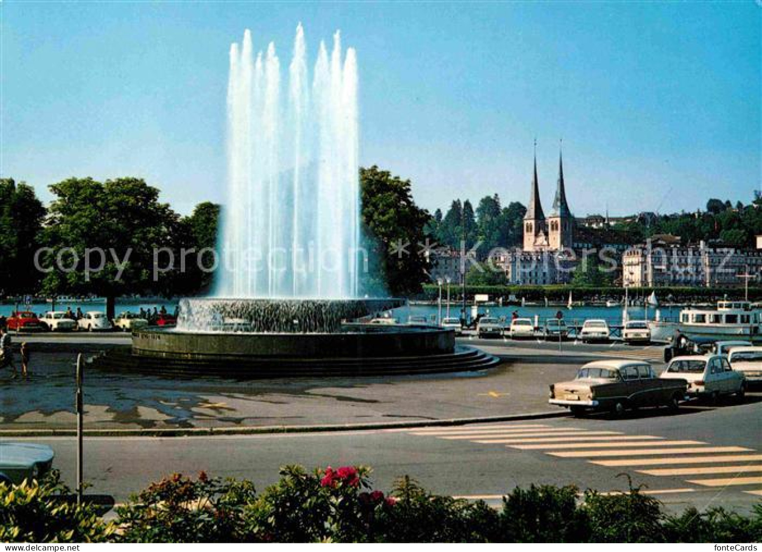 12784089 Luzern LU Wagenbachbrunnen Und Hofkirche Luzern - Autres & Non Classés